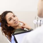 Woman at dentist