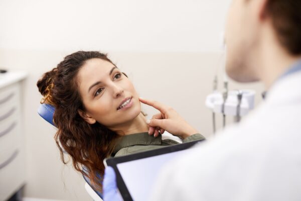 Woman at dentist