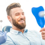 Man at dentist