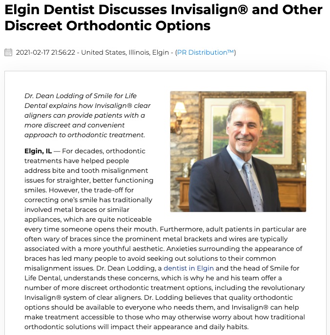 Elgin Dentist Discusses Invisalign® and Other Discreet Orthodontic