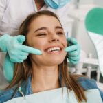 Examining teeth